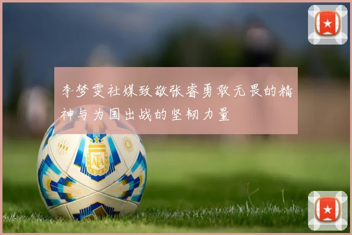 李梦雯社媒致敬张睿勇敢无畏的精神与为国出战的坚韧力量